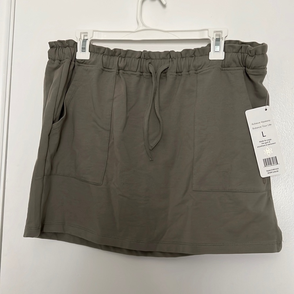 Harmony balance sage green organic cotton skirt size L